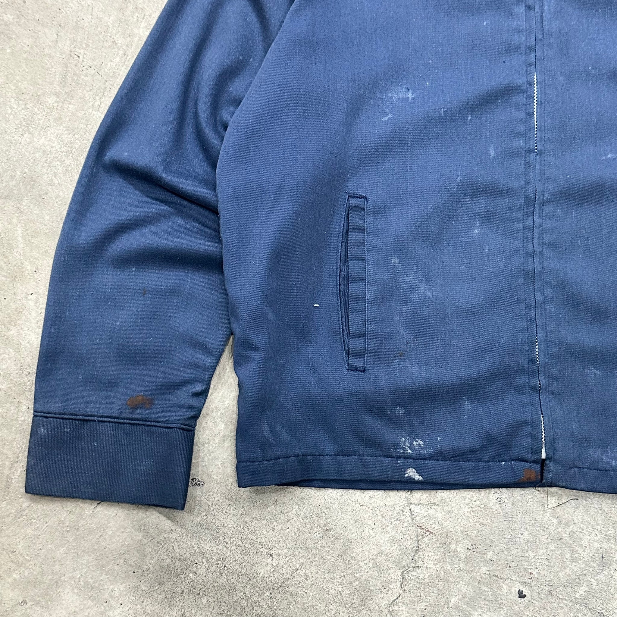 1960s Sears Faded Navy Blue Lined Work Jacket