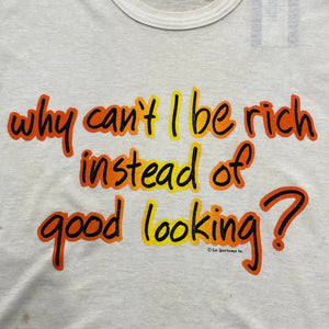 1970s "Why Can't I Be Rich.." Single Stitch Tank Top