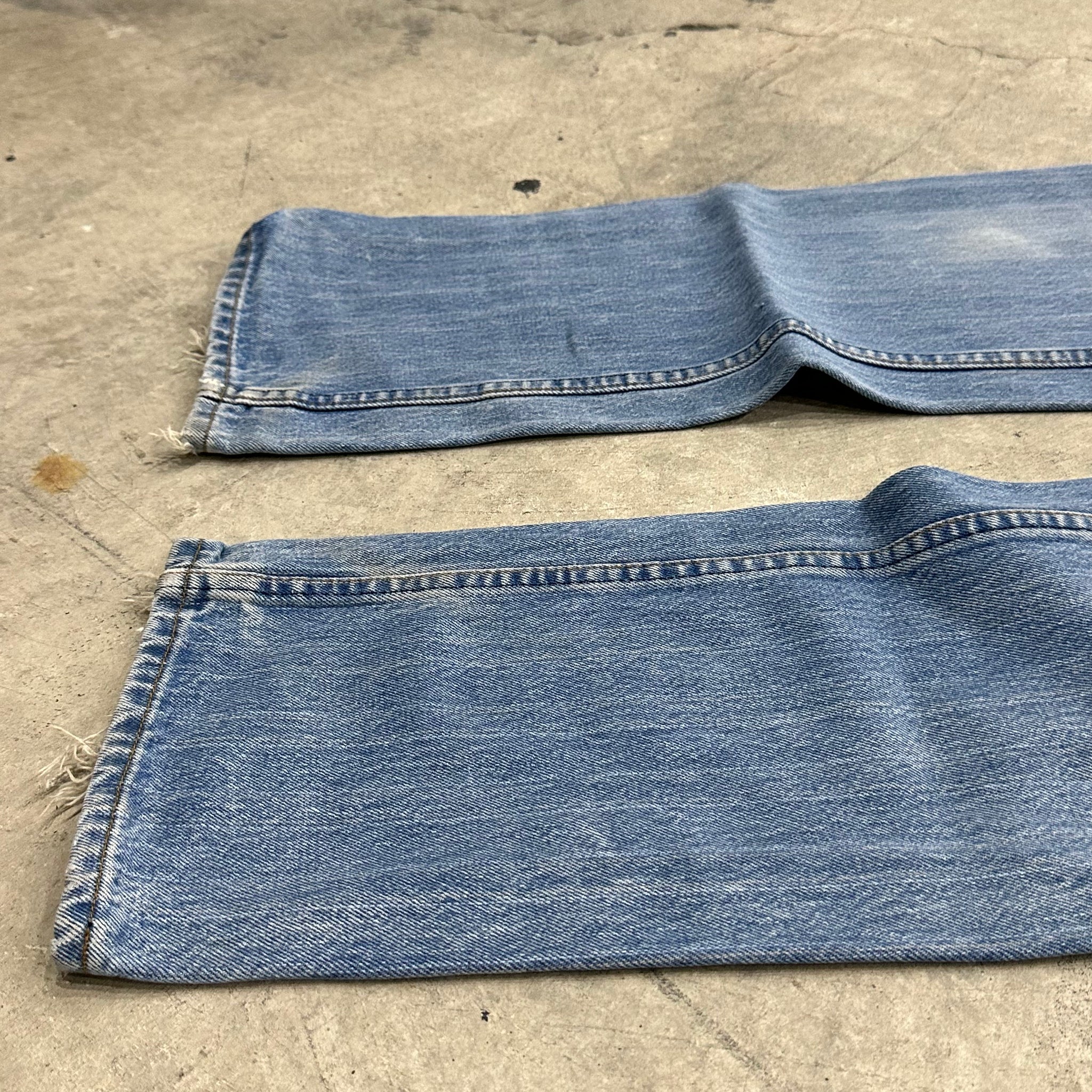 1980s Levi's Faded Blue Striped Jeans