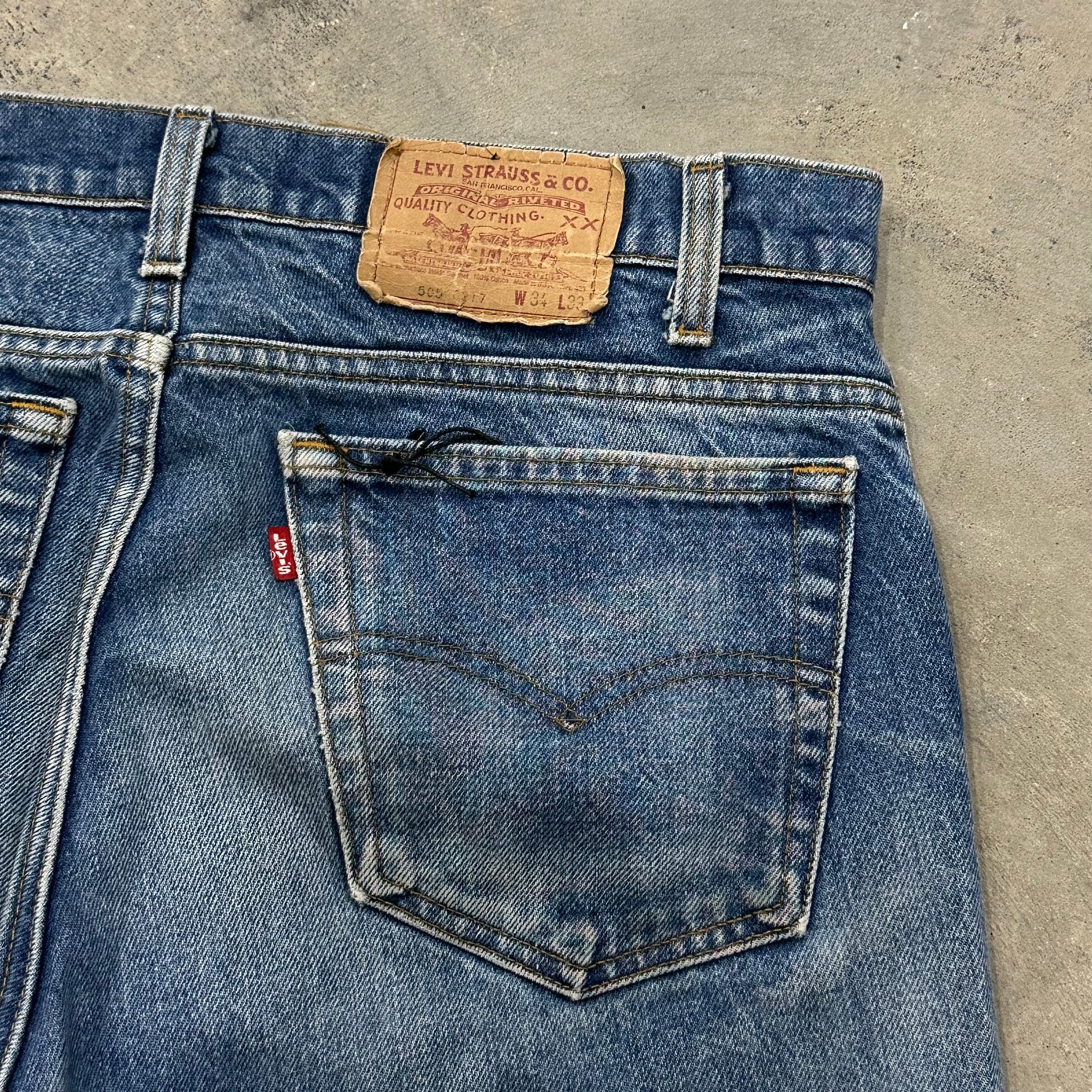 1980s Levi's 505 Faded Mud Wash Jeans