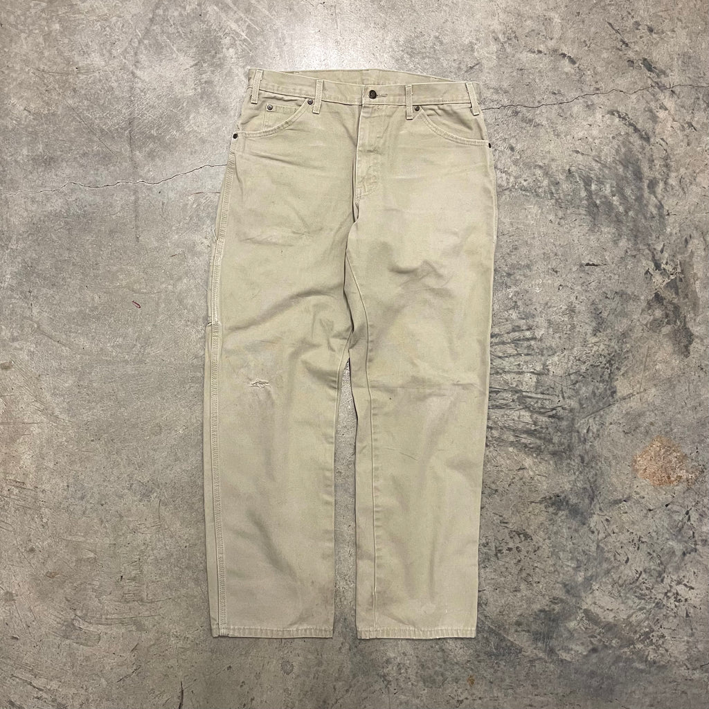 1990s Dickies Faded Light Tan Canvas Work Pants– DUSTED