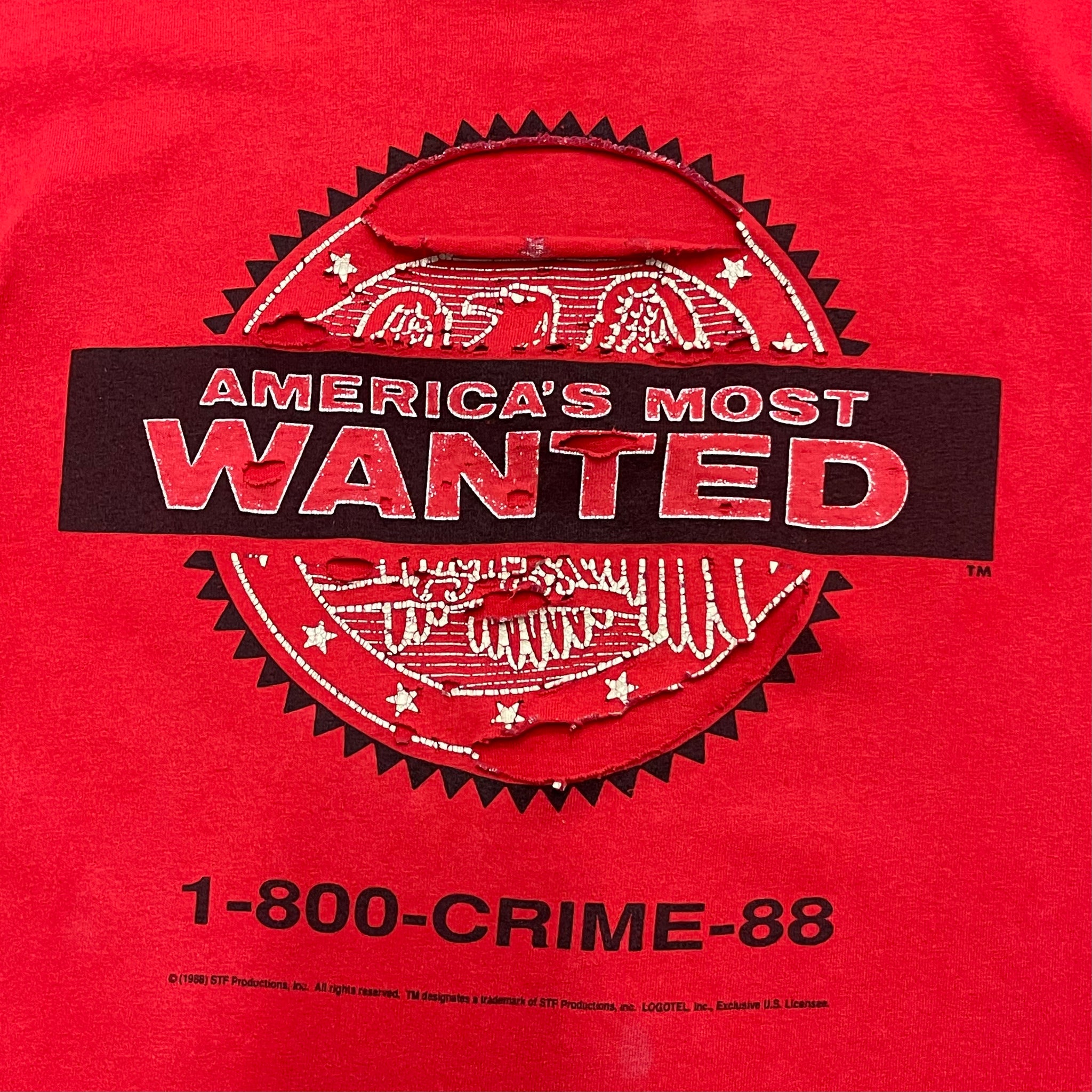 1988 Thrashed "Americas Most Wanted" Single Stitch Tee