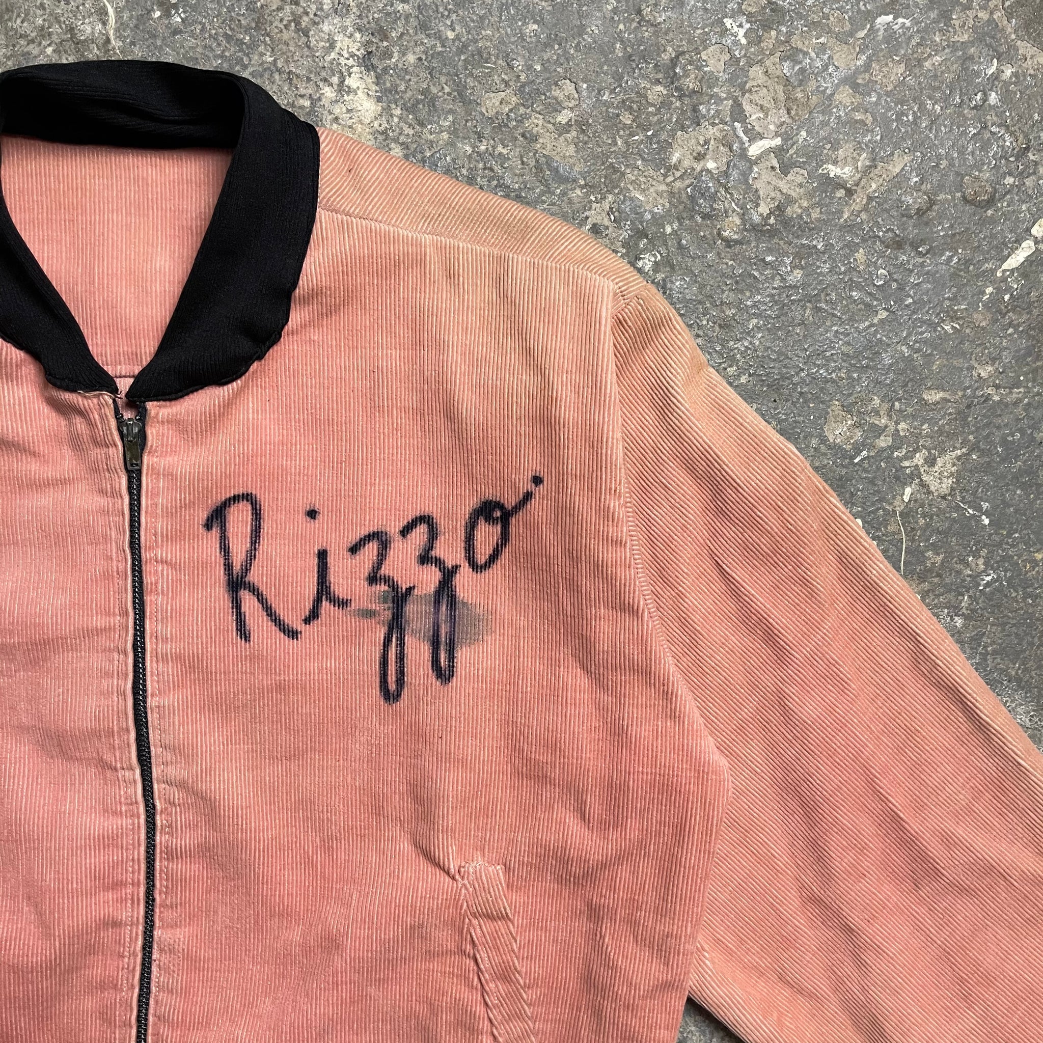 1960s Sunfaded "Pink Ladies" Corduroy Bomber Jacket