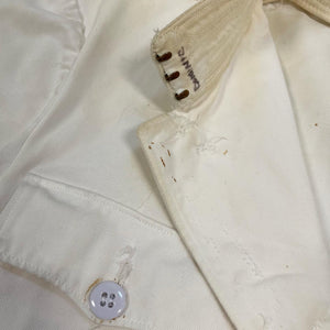 Chaqueta de chef con paneles blancos de la década de 1940