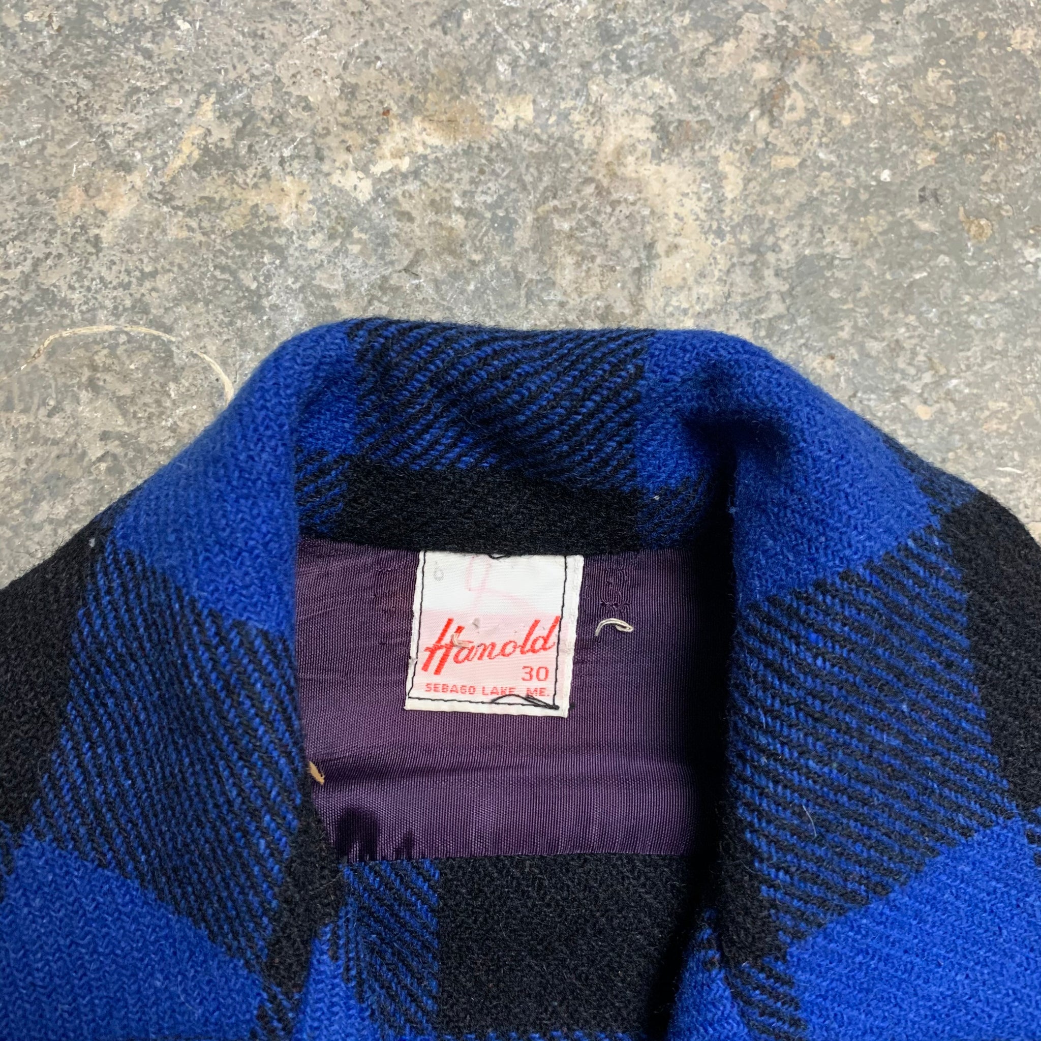 1950s Hand Patched Buffalo Plaid Wool Flannel