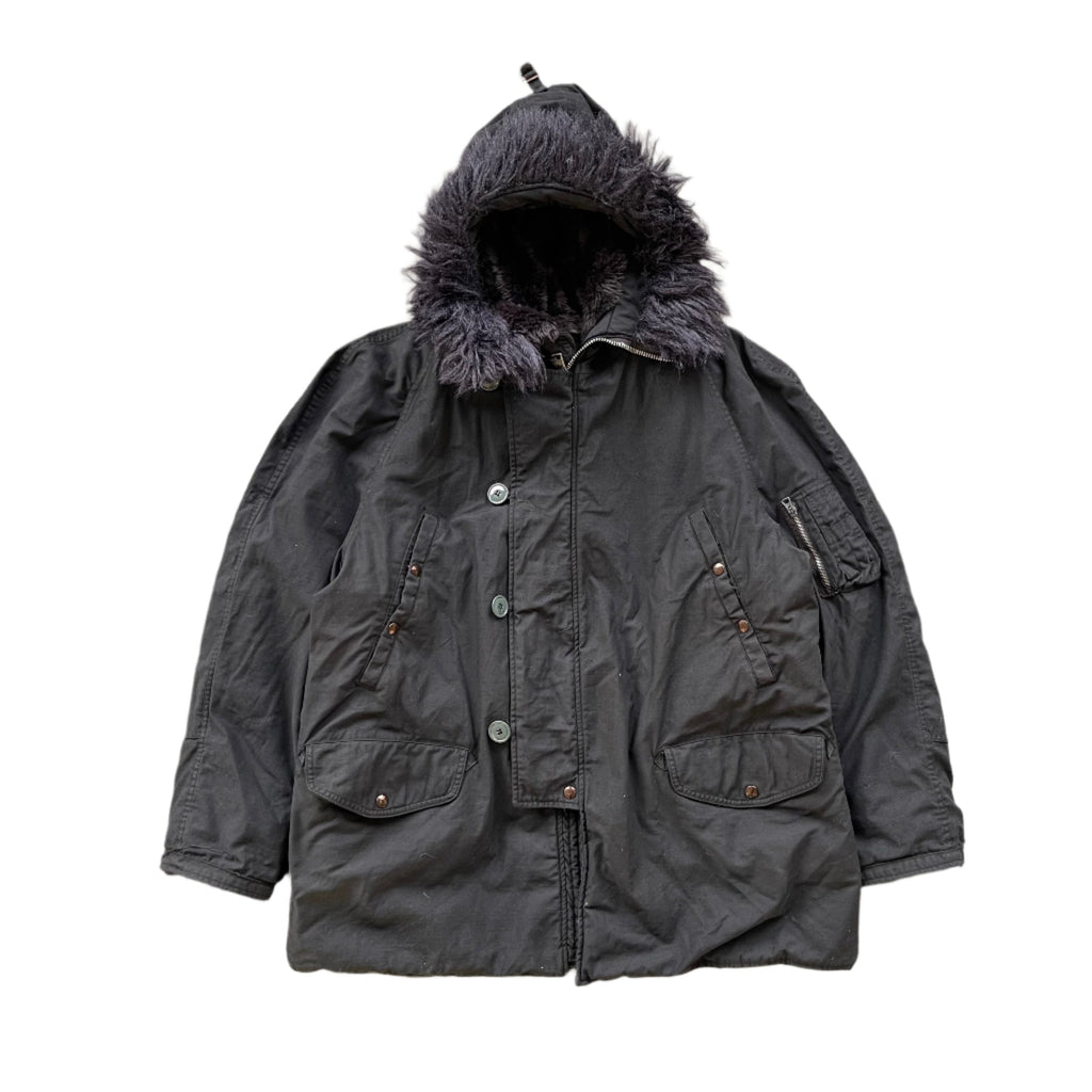 1960s Black Overdyed U.S. Military Extreme Cold Weather N-3B Parka