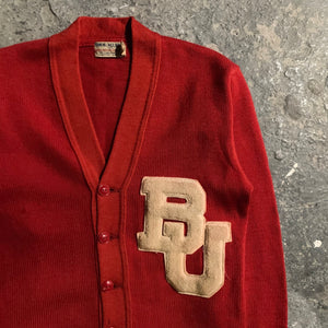 1940s “Boston University” Wool Cardigan