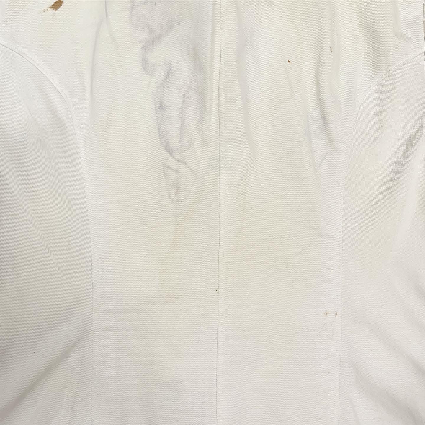 Chaqueta de chef con paneles blancos de la década de 1940