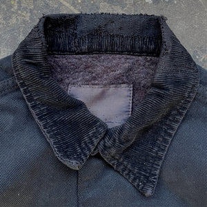 1960s Black Overdyed & Repaired Lee Riders Blanket Lined Denim Jacket